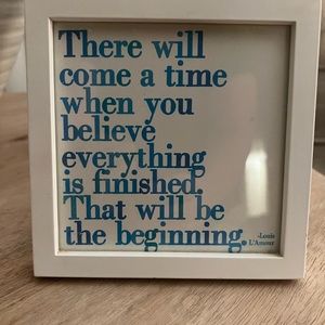 Inspirational Framed Quote Office or Bedroom Decor